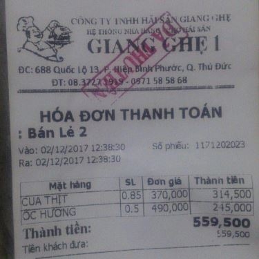 Tổng hợp- Quán Ăn Giang Ghẹ 1 - Hải Sản Tươi Sống - Quốc Lộ 13