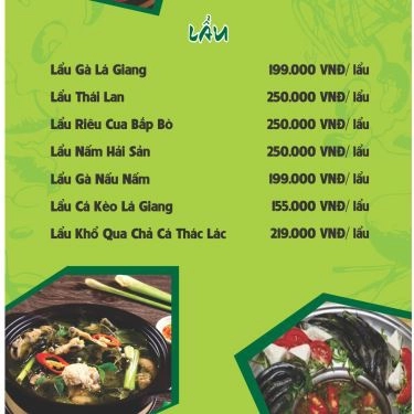 Thực đơn- Nhà Hàng Giáng Hương Restaurant - Món Việt