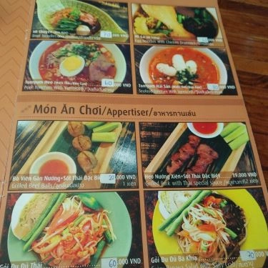 Thực đơn- Quán Ăn Gõ Thái Noodles - Mì Thái - Xuân Thủy