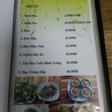 Thực đơn- Quán Ăn Góc Quảng - Ẩm Thực Quảng Nam