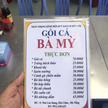 Thực đơn- Quán Ăn Gỏi Cá Bà Mỳ