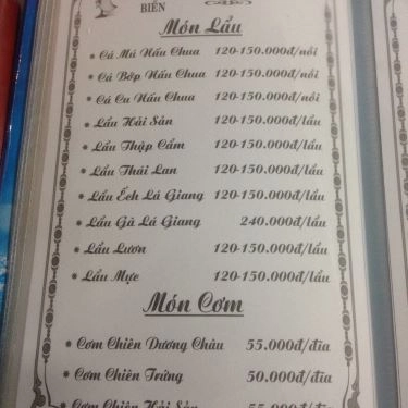 Thực đơn- Quán Ăn Gỏi Cá Bé Vân