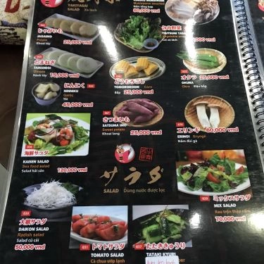 Thực đơn- Quán Ăn Gyu Mai - Món Nướng Nhật Bản