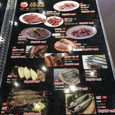 Thực đơn- Quán Ăn Gyu Mai - Món Nướng Nhật Bản