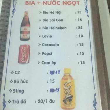 Thực đơn- Quán Ăn Hà Lâm - Bò Nầm Nướng & Lẩu