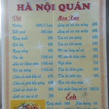 Thực đơn- Quán Ăn Quán Phở Hà Nội