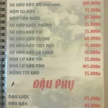 Thực đơn- Nhà Hàng Hà Nội Quán - Trương Định