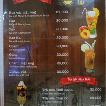 Thực đơn- Quán Ăn Hà Nội Xưa - Hoàng Sa
