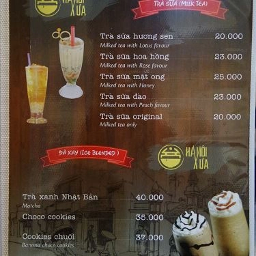 Thực đơn- Quán Ăn Hà Nội Xưa - Hoàng Sa