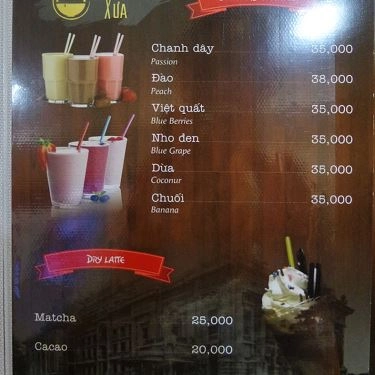Thực đơn- Quán Ăn Hà Nội Xưa - Hoàng Sa