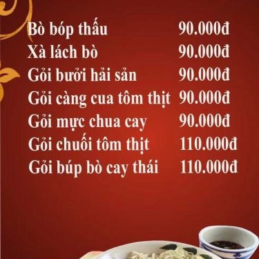 Thực đơn- Nhà Hàng Hải Đăng Restaurant - Hải Sản