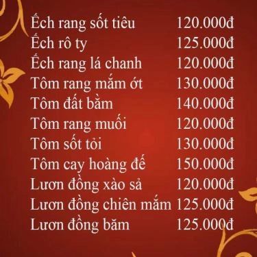 Thực đơn- Nhà Hàng Hải Đăng Restaurant - Hải Sản