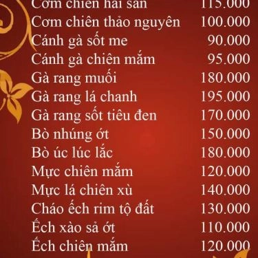 Thực đơn- Nhà Hàng Hải Đăng Restaurant - Hải Sản