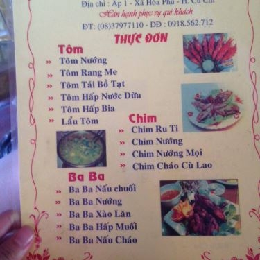 Thực đơn- Quán Ăn Hai He - Cháo Môn Lươn & Ếch
