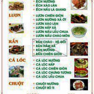 Thực đơn- Quán Ăn Hai He - Cháo Môn Lươn & Ếch