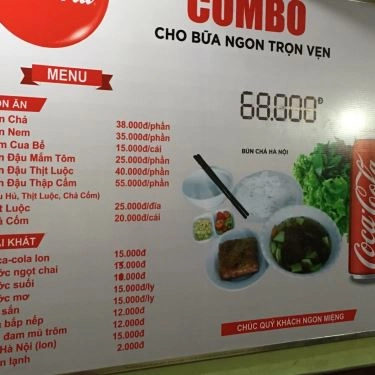 Thực đơn- Quán Ăn Hai Khánh - Bún Chả Hà Nội