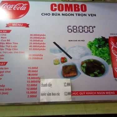 Thực đơn- Quán Ăn Hai Khánh - Bún Chả Hà Nội