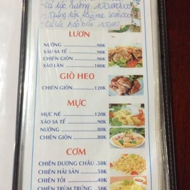 Thực đơn- Quán Ăn Hai Nù 3 - Hải Sản Tươi Sống