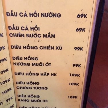 Thực đơn- Quán Ăn Quán 139 - Món Ăn Hải Sản