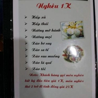 Thực đơn- Quán Ăn Hải Sản 1K