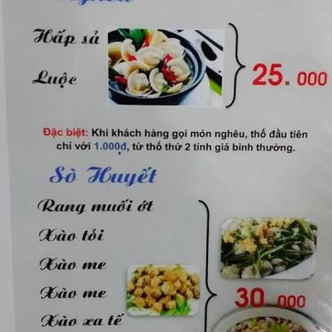 Thực đơn- Quán Ăn Hải Sản 1K