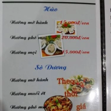Thực đơn- Quán Ăn Hải Sản 1K