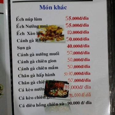 Thực đơn- Quán Ăn Hải Sản 1K