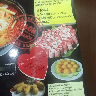 Thực đơn- Quán Ăn Hải Sản 3 Yêu Tinh - Quan Hoa
