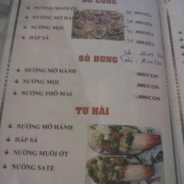 Thực đơn- Quán Ăn Hải Sản 379