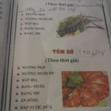 Thực đơn- Quán Ăn Hải Sản 379