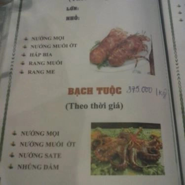 Thực đơn- Quán Ăn Hải Sản 379