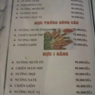 Thực đơn- Quán Ăn Hải Sản 379