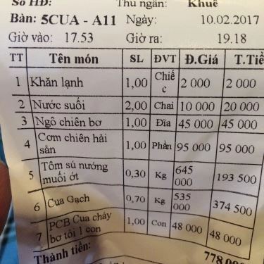 Tổng hợp- Nhà Hàng Hải Sản 5 Cua - Cua Biển Cà Mau