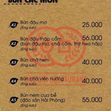 Thực đơn- Nhà Hàng Hải Sản Bảo Chi - Nguyễn Hữu Huân