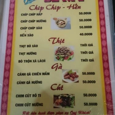 Thực đơn- Quán Ăn Hải Sản Bé Ni 1 - Võ Nguyên Giáp