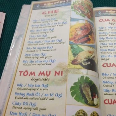Thực đơn- Quán Ăn Hải Sản Biển Đông 1 - Phan Đăng Lưu