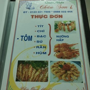 Thực đơn- Quán Ăn Hải Sản Châu Sơn - Nại Tú 2