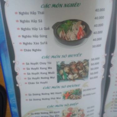 Thực đơn- Quán Ăn Hải Sản Cô 3 Dung