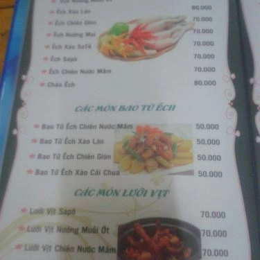 Thực đơn- Quán Ăn Hải Sản Cô 3 Dung