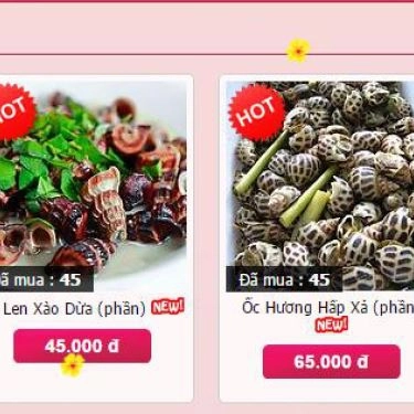 Thực đơn- Quán Ăn Hải Sản Ngọc Bích - Cua Cà Mau