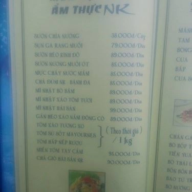 Thực đơn- Quán Ăn Hải Sản NK
