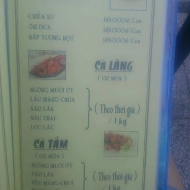Thực đơn- Quán Ăn Hải Sản NK