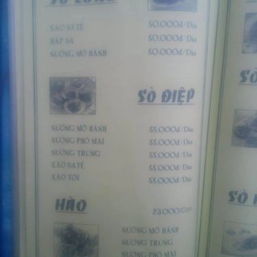 Thực đơn- Quán Ăn Hải Sản NK