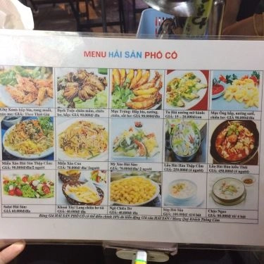 Thực đơn- Quán Ăn Hải Sản Phố Cổ