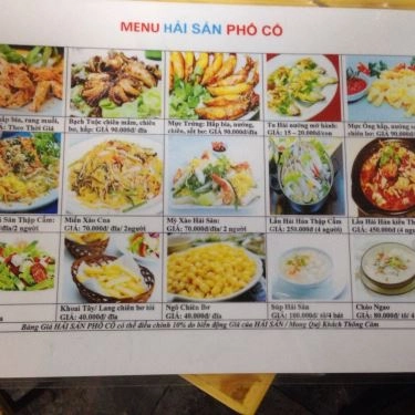 Thực đơn- Quán Ăn Hải Sản Phố Cổ
