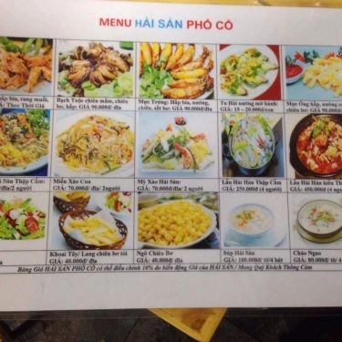 Thực đơn- Quán Ăn Hải Sản Phố Cổ