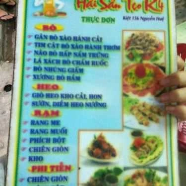 Thực đơn- Quán Ăn Hải Sản Tẹo K4