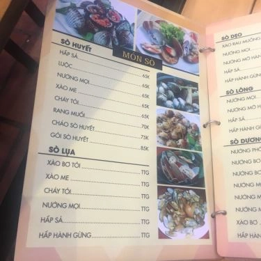 Thực đơn- Quán Ăn Hải Sản Út Sương - Phan Huy Ích