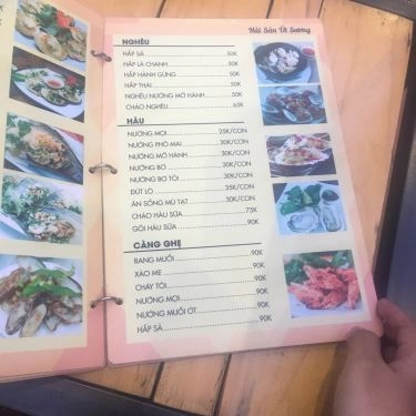 Thực đơn- Quán Ăn Hải Sản Út Sương - Phan Huy Ích