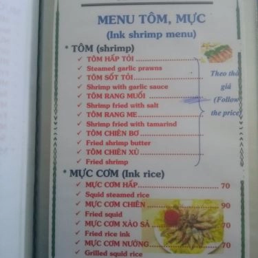 Thực đơn- Quán Ăn Hai Zồ - Nhậu Bình Dân